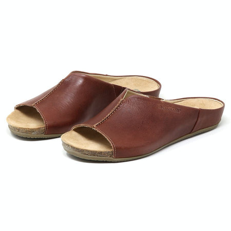 GALLITO Honey Leather Slide Sandal | beek